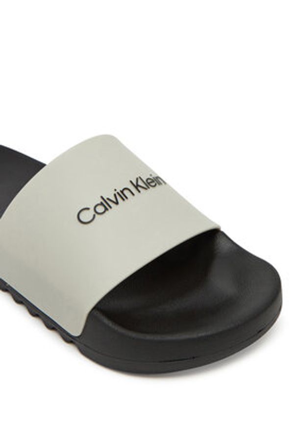 Calvin Klein Klapki Chunky Pool Slide Rub HM0HM01063 Szary. Kolor: szary