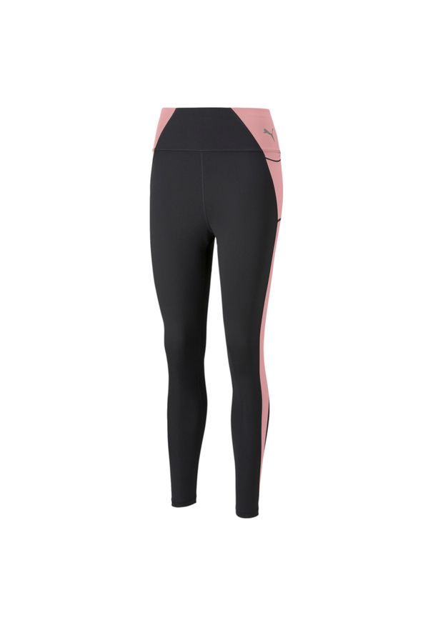 Legginsy treningowe damskie Puma Evostripe High Waist 7/8. Stan: podwyższony. Kolor: czarny, różowy, wielokolorowy. Sport: bieganie