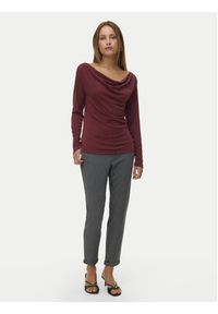 Vero Moda Bluzka Ice 10340793 Bordowy Regular Fit. Kolor: czerwony. Materiał: syntetyk #3