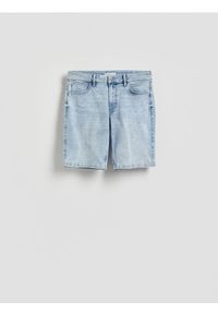 Reserved - Jeansowe szorty slim fit - niebieski. Kolor: niebieski. Materiał: jeans #1
