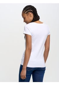Big-Star - Koszulka damska z bawełny supima Supiclassica 101. Kolor: biały. Materiał: bawełna. Styl: klasyczny #5