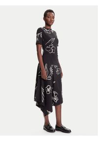 Desigual Sukienka codzienna Calma 25WWVK44 Czarny Regular Fit. Okazja: na co dzień. Kolor: czarny. Materiał: bawełna. Typ sukienki: proste. Styl: casual