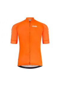 KEADA SPORTS - Męska koszulka kolarska z krótkim rękawem – Pomarańczowa. Kolor: pomarańczowy. Długość rękawa: krótki rękaw. Długość: krótkie. Sport: kolarstwo