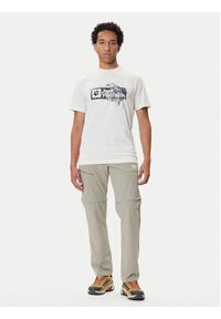 Jack Wolfskin T-Shirt Brand T A64116 Écru Regular Fit. Materiał: bawełna #5