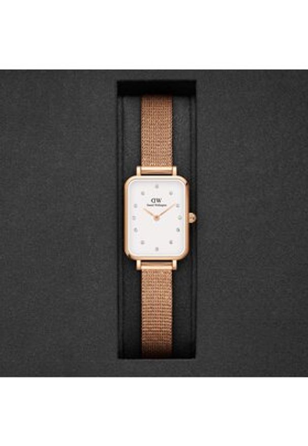 Daniel Wellington Zegarek Quadro DW00100527 Złoty. Kolor: złoty