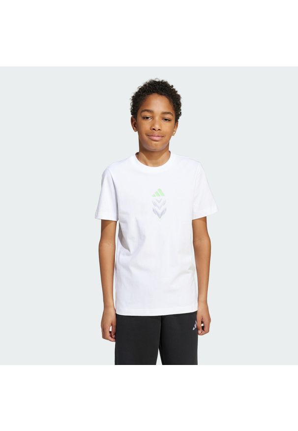 Adidas - Koszulka dla dzieci z grafiką F50. Kolor: biały. Sport: piłka nożna