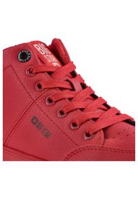 Big-Star - Czerwone Sneakersy Big Star Damskie Wygodne Obuwie. Kolor: czerwony. Materiał: skóra ekologiczna, materiał. Szerokość cholewki: normalna #3