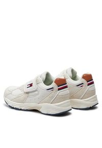 TOMMY HILFIGER - Tommy Hilfiger Sneakersy Low Cut Lace-Up/Velcro Sneaker T1B9-33386-1729 M Biały. Kolor: biały. Materiał: skóra