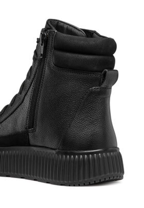 Geox Trzewiki D Graisy D46XFC 046LT C9999 Czarny. Kolor: czarny. Materiał: skóra