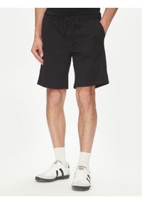 Jack & Jones - Jack&Jones Szorty materiałowe Jaiden 12274983 Czarny Relaxed Fit. Kolor: czarny. Materiał: bawełna