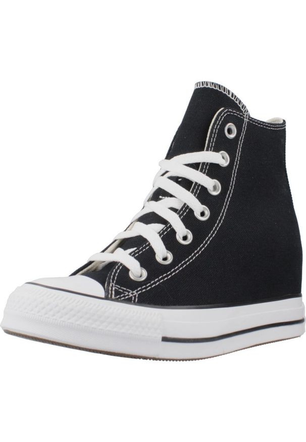 Tenisówki Converse Model Chuck Taylor All Star Wedge Platform Kolor Czarny. Kolor: czarny. Materiał: tkanina. Obcas: na platformie. Model: Converse All Star