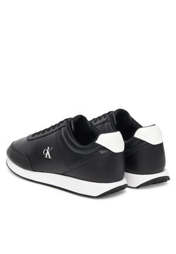 Calvin Klein Sneakersy Retro Runner Ess Lth YM0YM01355 Czarny. Kolor: czarny. Materiał: skóra