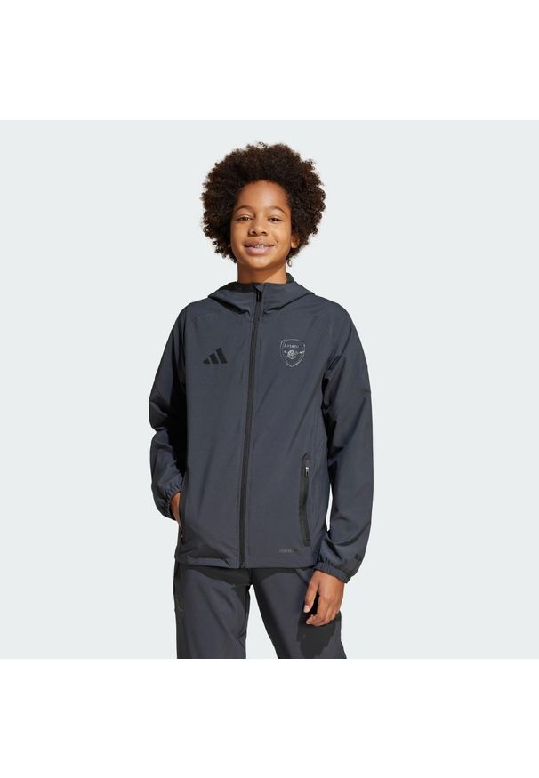 Adidas - Bluza Arsenal Tiro 25 Competition Vis Tech Travel Kids. Kolor: szary. Materiał: materiał. Sport: piłka nożna