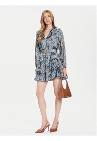 Guess Sukienka codzienna W5BK53 W2770 Niebieski Regular Fit. Okazja: na co dzień. Kolor: niebieski. Materiał: wiskoza. Typ sukienki: proste. Styl: casual #5