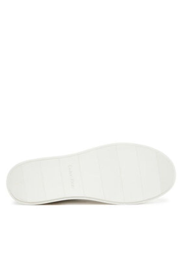 Calvin Klein Sneakersy Low Top Lace Up Nu HM0HM01758 Biały. Kolor: biały. Materiał: skóra