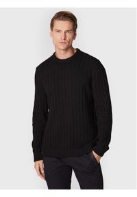 BOSS - Boss Sweter Laaron 50477360 Czarny Regular Fit. Kolor: czarny. Materiał: syntetyk