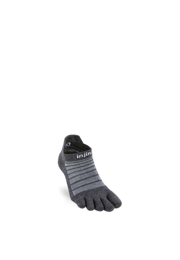Skarpety merino Injinji Run Lightweight No-Show Wool. Kolor: szary. Sport: bieganie