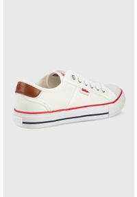 Lee Cooper tenisówki damskie kolor biały. Nosek buta: okrągły. Zapięcie: sznurówki. Kolor: biały. Materiał: guma