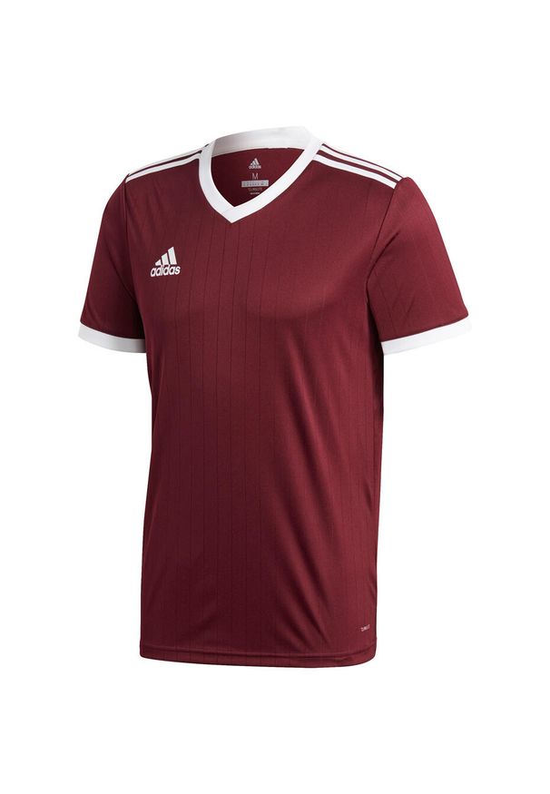 Adidas - Koszulka piłkarska dla dzieci adidas Tabela 18 Jersey junior. Kolor: brązowy, wielokolorowy, czerwony. Materiał: jersey. Sport: piłka nożna