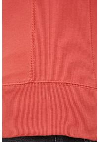 Calvin Klein Jeans bluza bawełniana męska kolor pomarańczowy gładka. Okazja: na co dzień. Kolor: pomarańczowy. Materiał: bawełna. Wzór: gładki. Styl: casual #5
