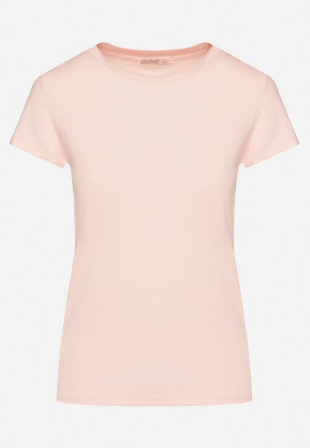 Born2be - Różowy Klasyczny T-shirt z Bawełny Olinisea. Okazja: na co dzień. Kolor: różowy. Materiał: bawełna. Styl: klasyczny