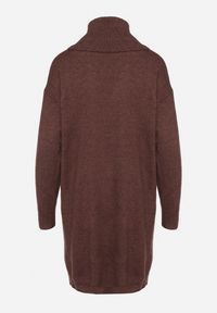 Born2be - Brązowa Sukienka Classificator. Okazja: na co dzień. Typ kołnierza: golf. Kolor: brązowy. Materiał: dzianina. Długość rękawa: długi rękaw. Sezon: zima, jesień. Typ sukienki: proste. Styl: casual #6