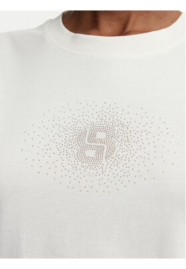 BOSS T-Shirt Elpha 50567045 Beżowy Regular Fit. Kolor: beżowy. Materiał: bawełna