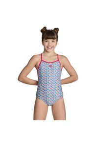 Dziewczęcy jednoczęściowy kostium kąpielowy Arena Starfish Lightdrop. Kolor: wielokolorowy, biały, różowy #1