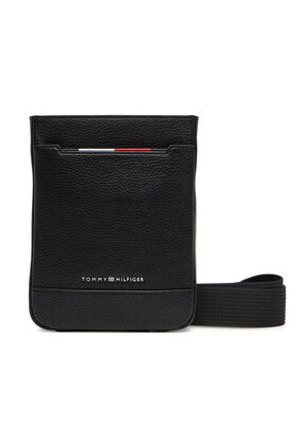 TOMMY HILFIGER - Tommy Hilfiger Saszetka Th Central Mini Crossover AM0AM13487 Czarny. Kolor: czarny. Materiał: skóra