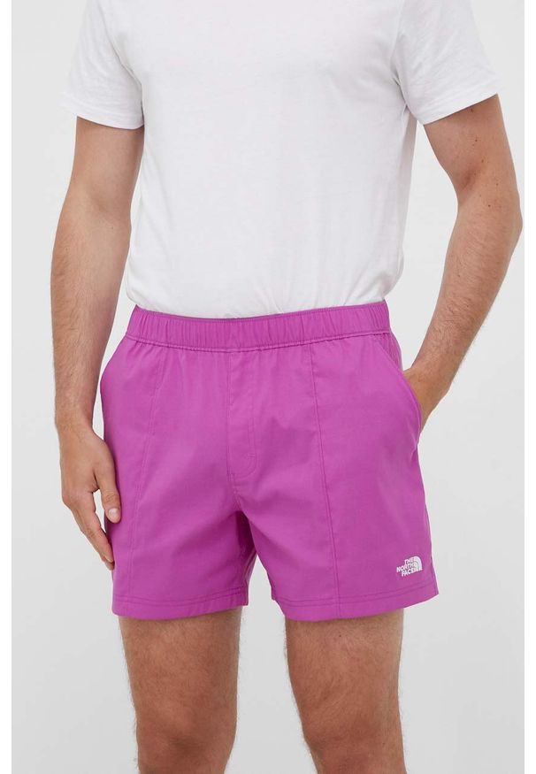 The North Face szorty outdoorowe Class V kolor fioletowy. Kolor: fioletowy. Materiał: włókno, materiał
