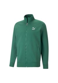 Bluza dresowa męska Puma T7. Kolor: zielony. Materiał: bawełna, dresówka, materiał