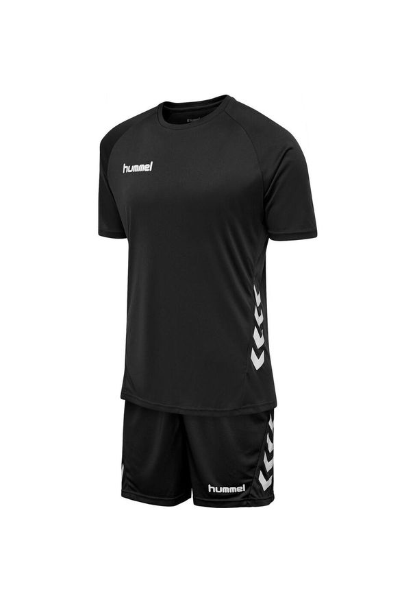 Strój piłkarski dla dorosłych Hummel Promo Set. Kolor: czarny. Sport: piłka nożna