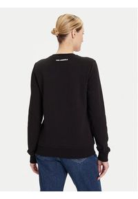 Karl Lagerfeld - KARL LAGERFELD Bluza A4W20045 Czarny Regular Fit. Typ kołnierza: dekolt w karo. Kolor: czarny. Materiał: bawełna #2
