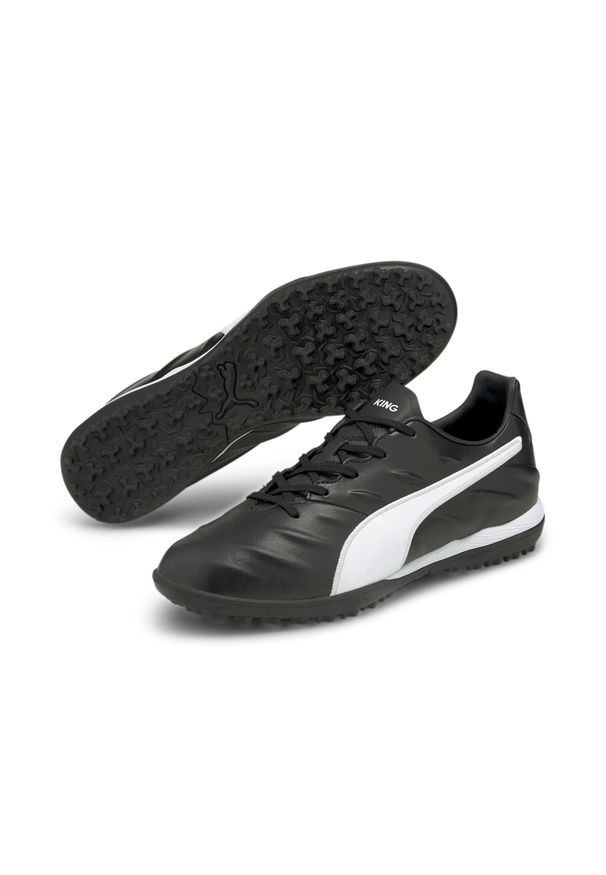 Buty do chodzenia męskie Puma King Pro 21 TT. Zapięcie: sznurówki. Kolor: biały, czarny, wielokolorowy. Materiał: materiał. Szerokość cholewki: normalna. Sport: turystyka piesza