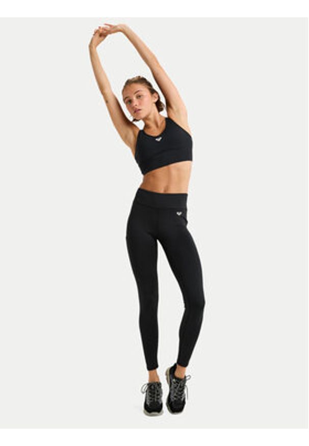 Roxy Legginsy Waves Of Warmth ERJNP03671 Czarny Slim Fit. Kolor: czarny. Materiał: syntetyk
