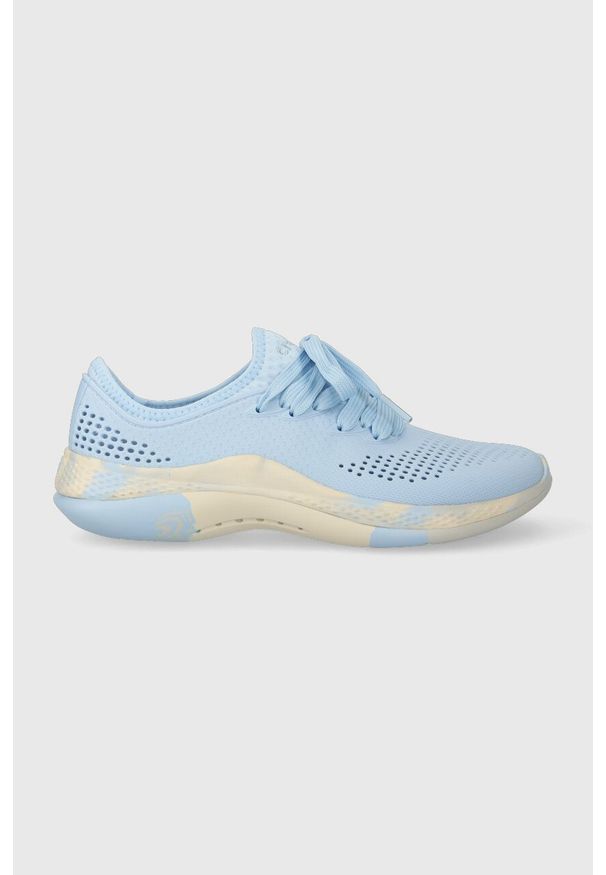 Crocs sneakersy Literide 360 Marbled kolor niebieski 207632. Nosek buta: okrągły. Kolor: niebieski. Materiał: guma