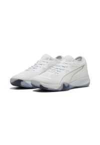 Puma - Buty do piłki ręcznej unisex Eliminate NITRO™ SQD 4 PUMA White Silver Metallic. Kolor: biały, wielokolorowy, szary