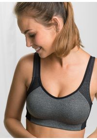 bonprix - Biustonosz sportowy, średni stopień podtrzymywania biustu. Kolor: czarny. Rodzaj stanika: wyściełane miseczki, różne sposoby noszenia #2