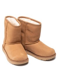 Ugg Śniegowce Classic Short II Wp 1019646K Brązowy. Kolor: brązowy. Materiał: skóra, nubuk