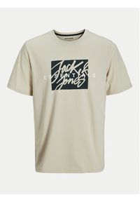 Jack & Jones - Jack&Jones T-Shirt Colton 12268439 Beżowy Standard Fit. Kolor: beżowy. Materiał: bawełna #4