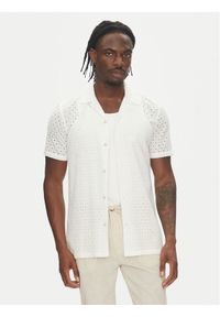 Lindbergh Koszula 30-203569 Biały Relaxed Fit. Kolor: biały. Materiał: bawełna