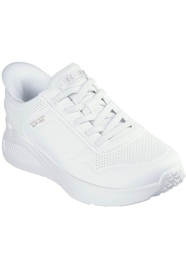 skechers - Adidasy Skechers Uno Lite-floating Steps, Kobiety. Kolor: biały. Materiał: skóra ekologiczna, materiał. Sport: fitness