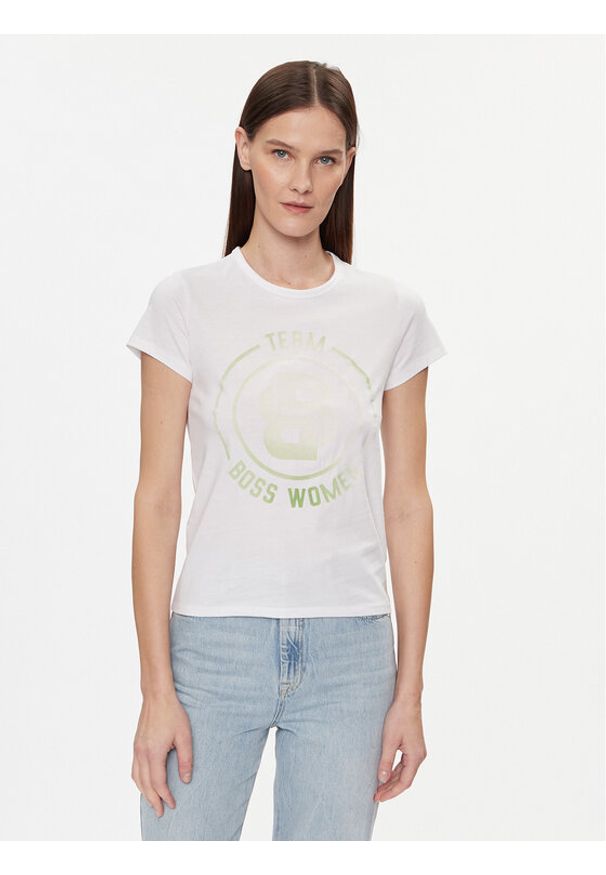 BOSS - Boss T-Shirt 50514738 Biały Regular Fit. Kolor: biały. Materiał: bawełna