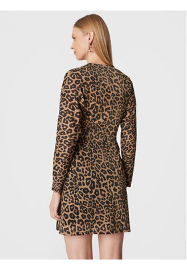 Liu Jo Sukienka codzienna WF2233 J4039 Brązowy Regular Fit. Okazja: na co dzień. Kolor: brązowy. Materiał: syntetyk. Typ sukienki: proste. Styl: casual