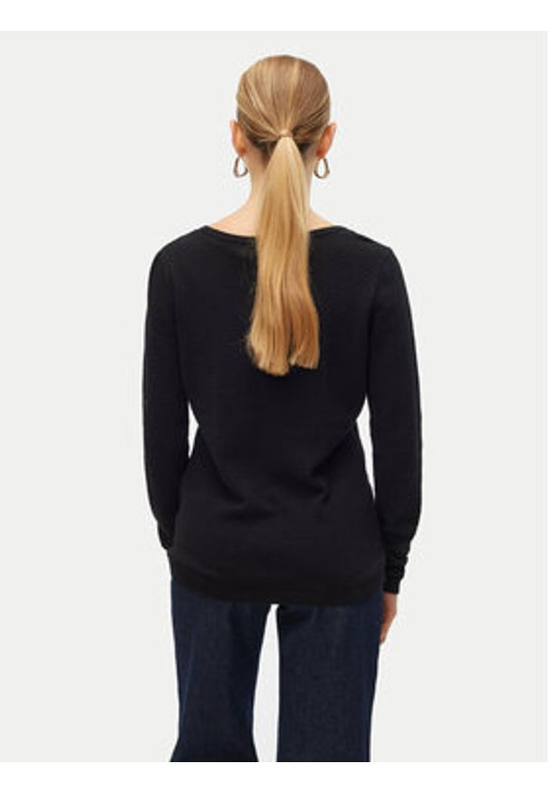 Vero Moda Sweter Care 10136644 Czarny Regular Fit. Kolor: czarny. Materiał: bawełna
