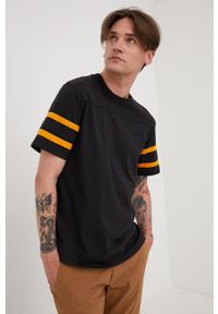 Superdry t-shirt bawełniany kolor czarny gładki. Kolor: czarny. Materiał: bawełna. Wzór: gładki