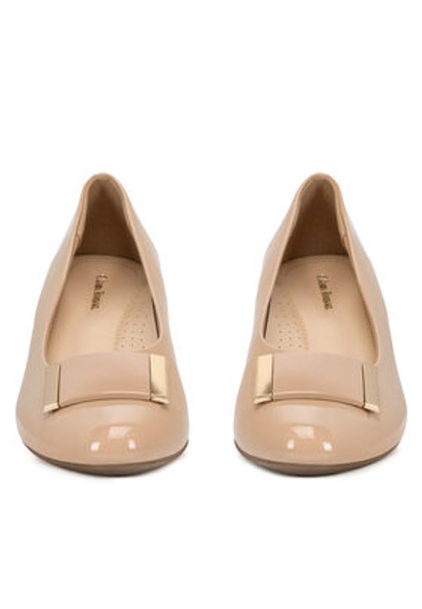 Clara Barson Czółenka WYL4024-1 Beżowy. Kolor: beżowy. Materiał: skóra