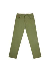 Wrangler - WRANGLER MĘSKIE SPODNIE MATERIAŁOWE TEXAS DUSTY OLIVE 112358215. Materiał: materiał