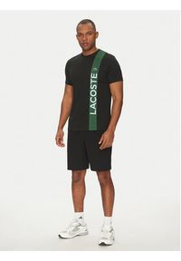 Lacoste T-Shirt TH8938 Czarny Regular Fit. Kolor: czarny. Materiał: syntetyk #5