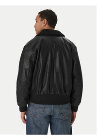 Calvin Klein Jeans Kurtka z imitacji skóry LV04RE403G Czarny Regular Fit. Kolor: czarny. Materiał: skóra #3